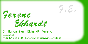 ferenc ekhardt business card